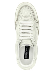 Dolce & Gabbana White Lamb Leather Low Top Sneakers