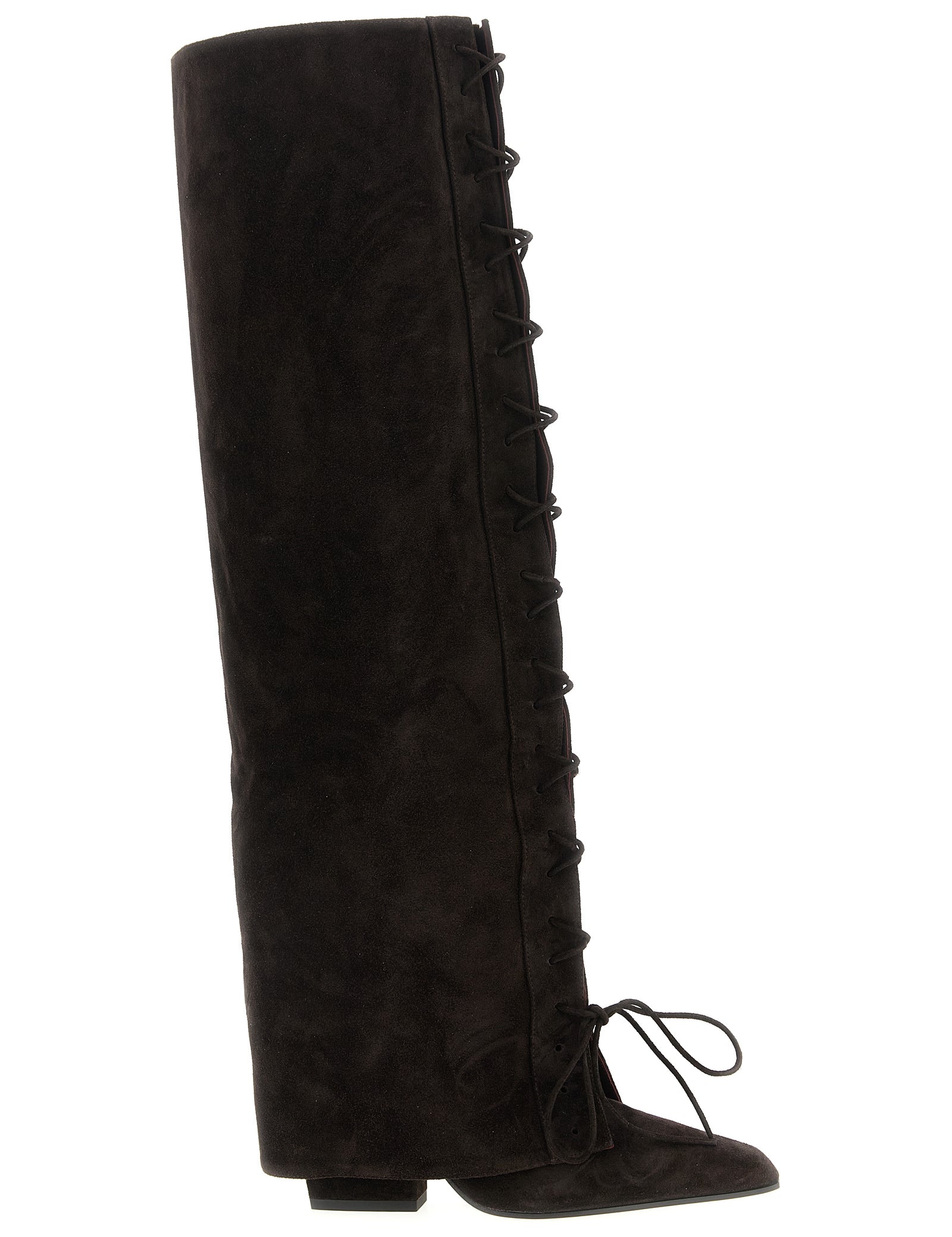 Paris Texas Brown Calfskin Over The Knee Boots