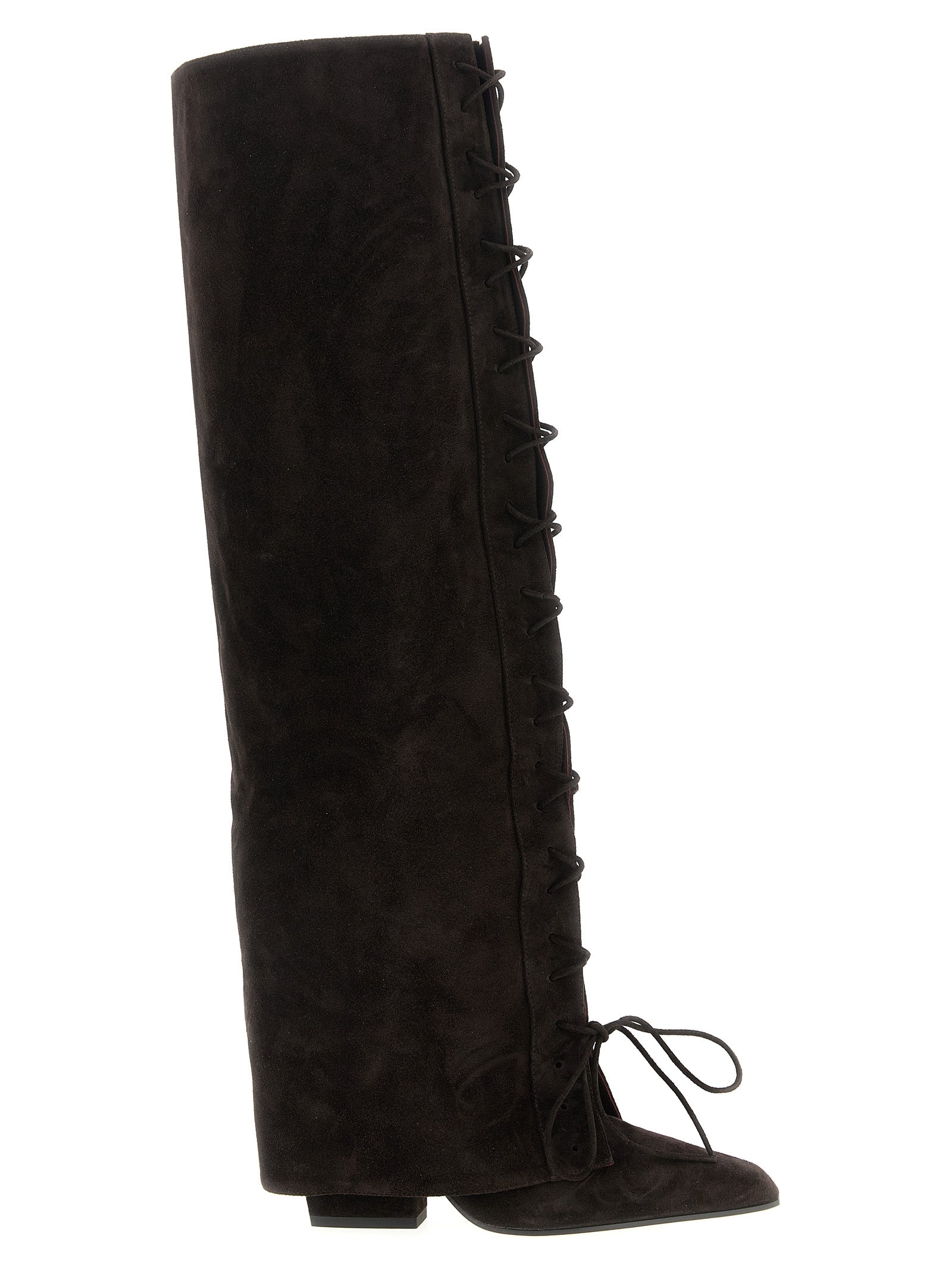 Paris Texas Brown Calfskin Over The Knee Boots