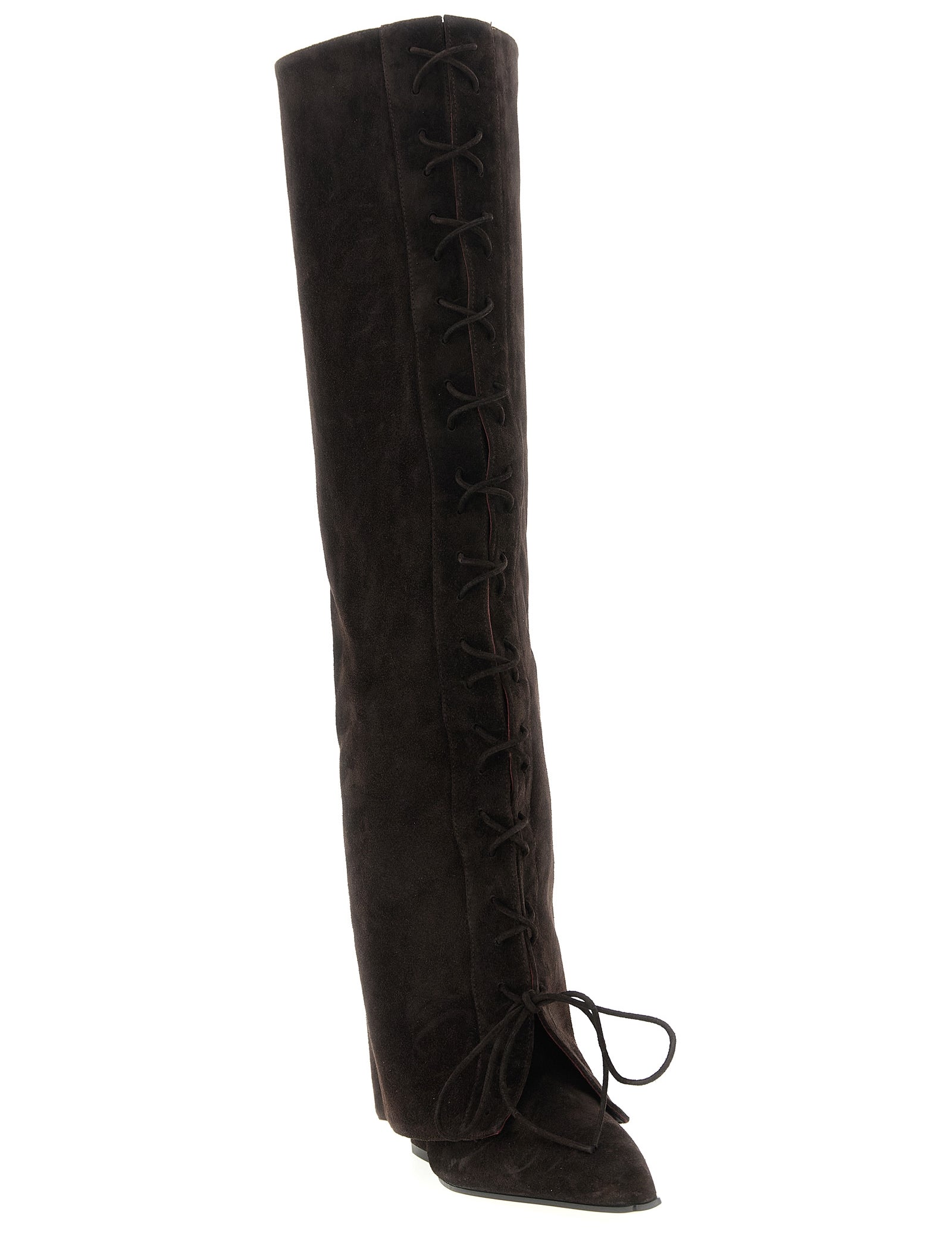 Paris Texas Brown Calfskin Over The Knee Boots