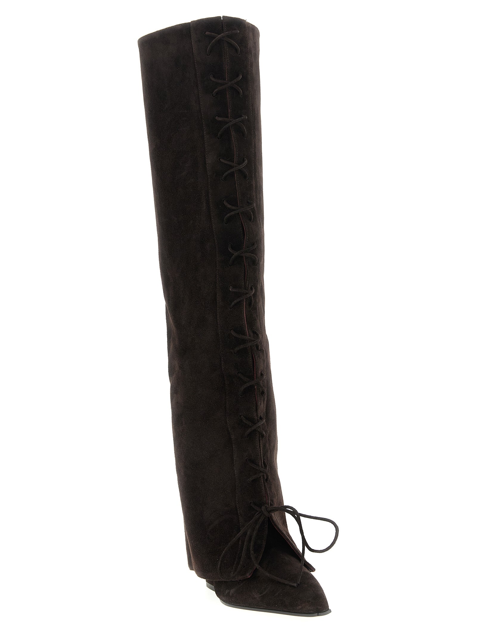 Paris Texas Brown Calfskin Over The Knee Boots
