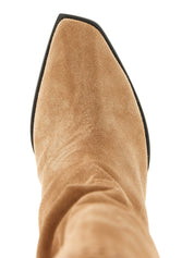 Jimmy Choo Beige Leather Over The Knee Boots