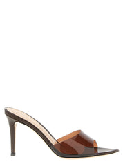 Gianvito Rossi Brown Patent Stiletto Heel Sandals