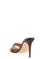 Gianvito Rossi Brown Patent Stiletto Heel Sandals