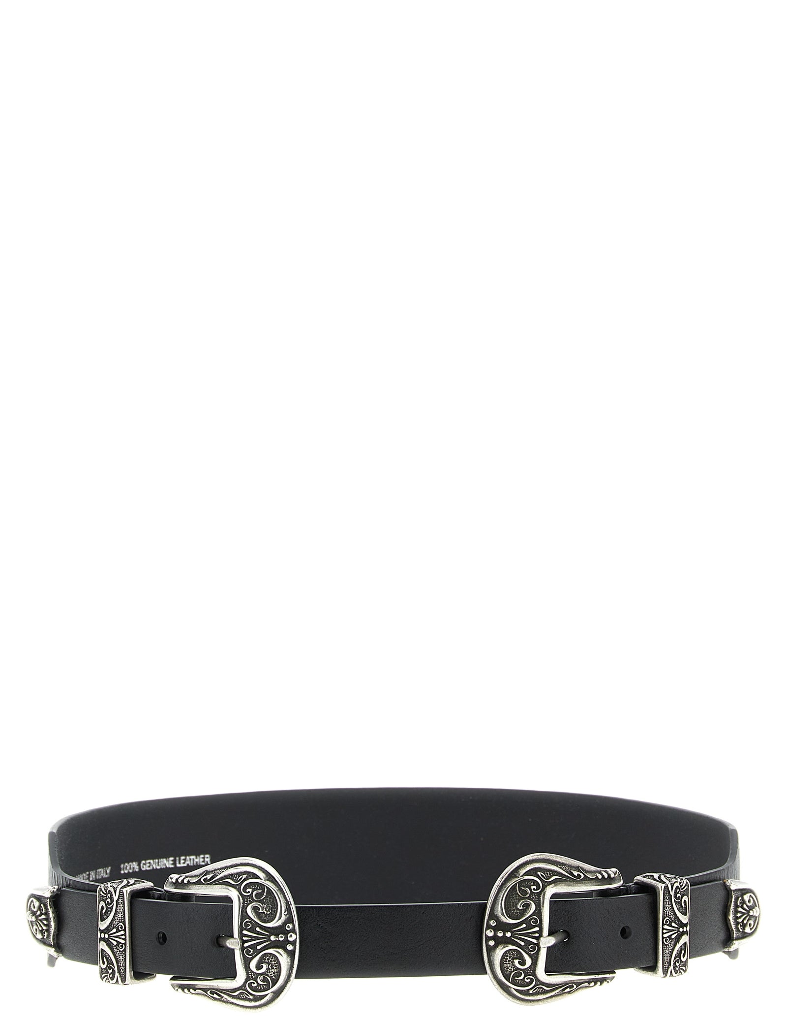 Golden Goose Black Cow Leather Regular Belt