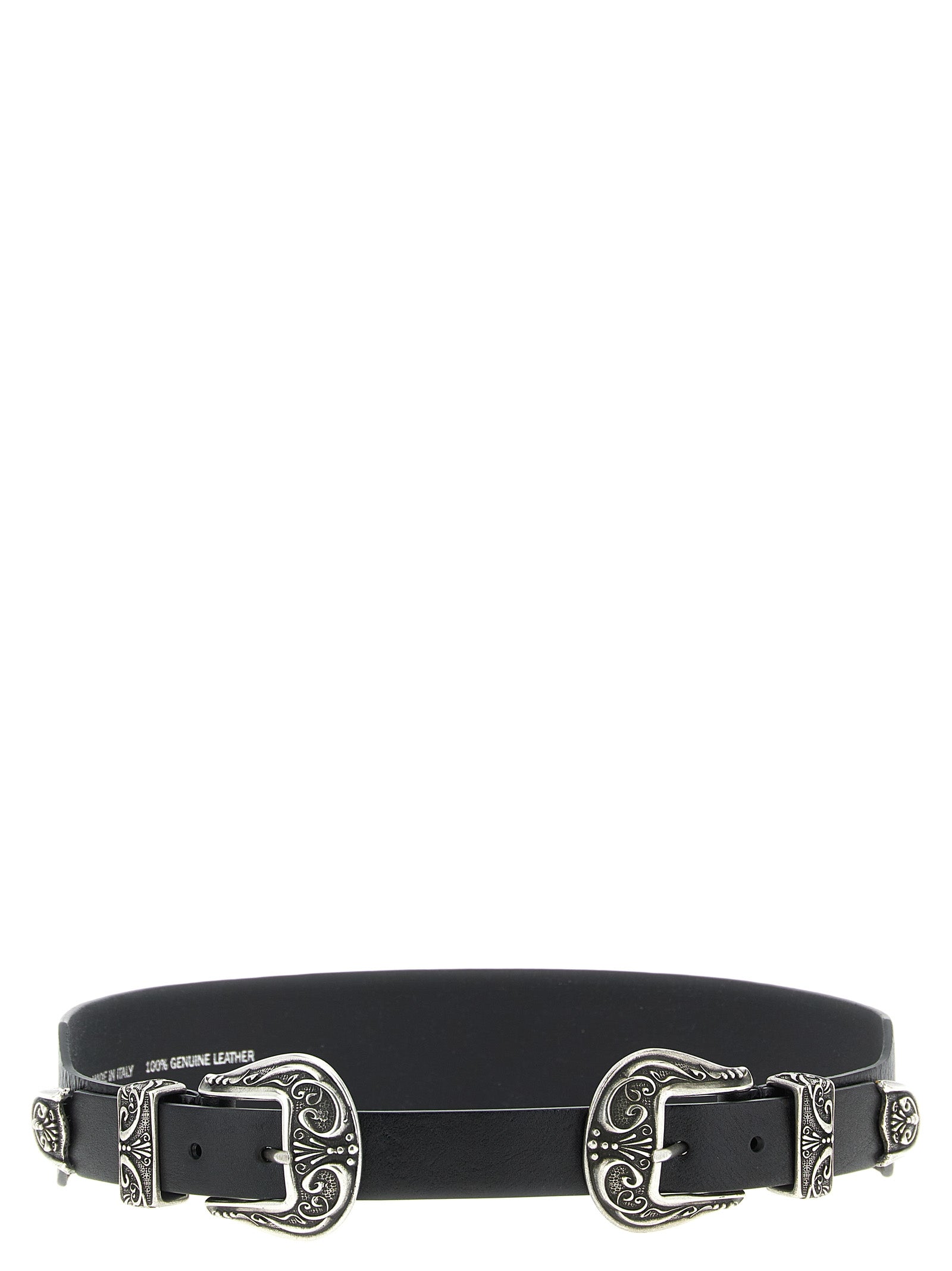Golden Goose Black Cow Leather Regular Belt