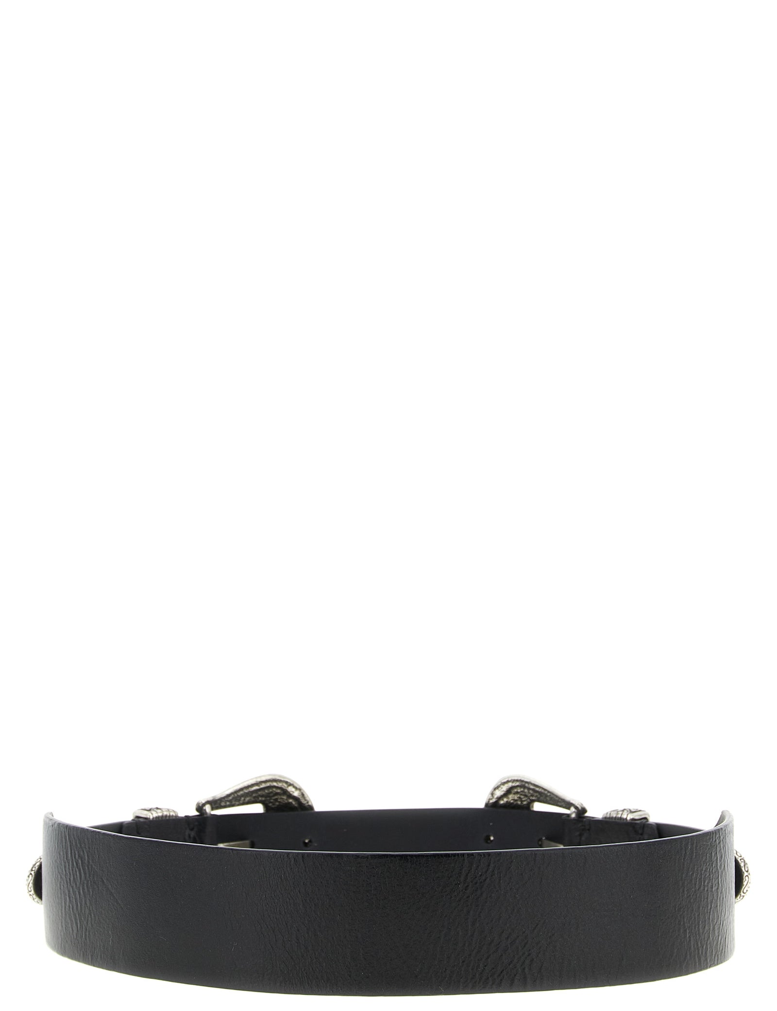 Golden Goose Black Cow Leather Regular Belt