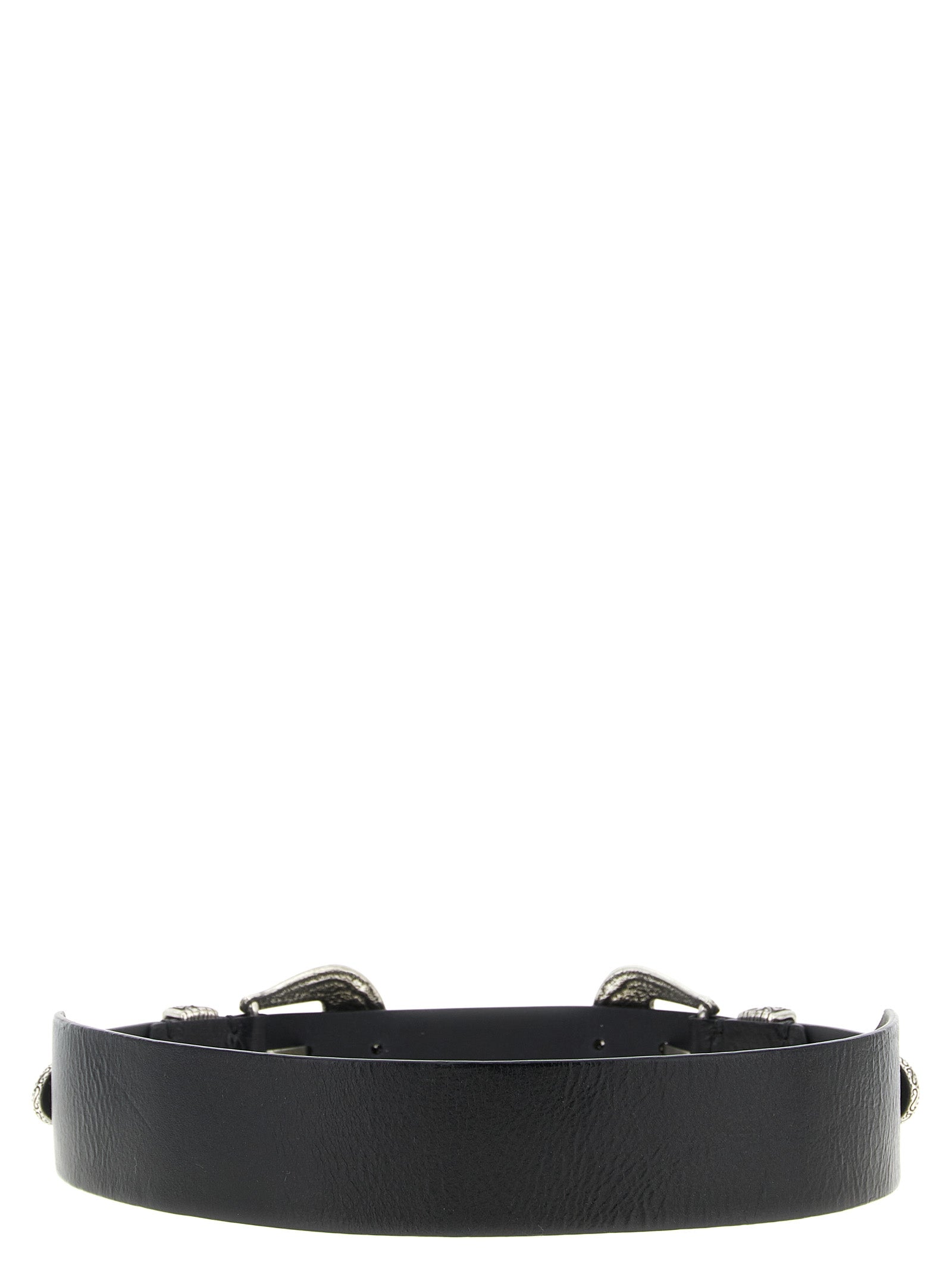 Golden Goose Black Cow Leather Regular Belt