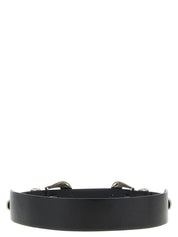 Golden Goose Black Cow Leather Regular Belt