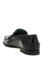 Tod's Black Calfskin Slip-On Loafers
