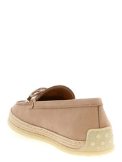 Tod's Pink Multicolor Calfskin Loafers