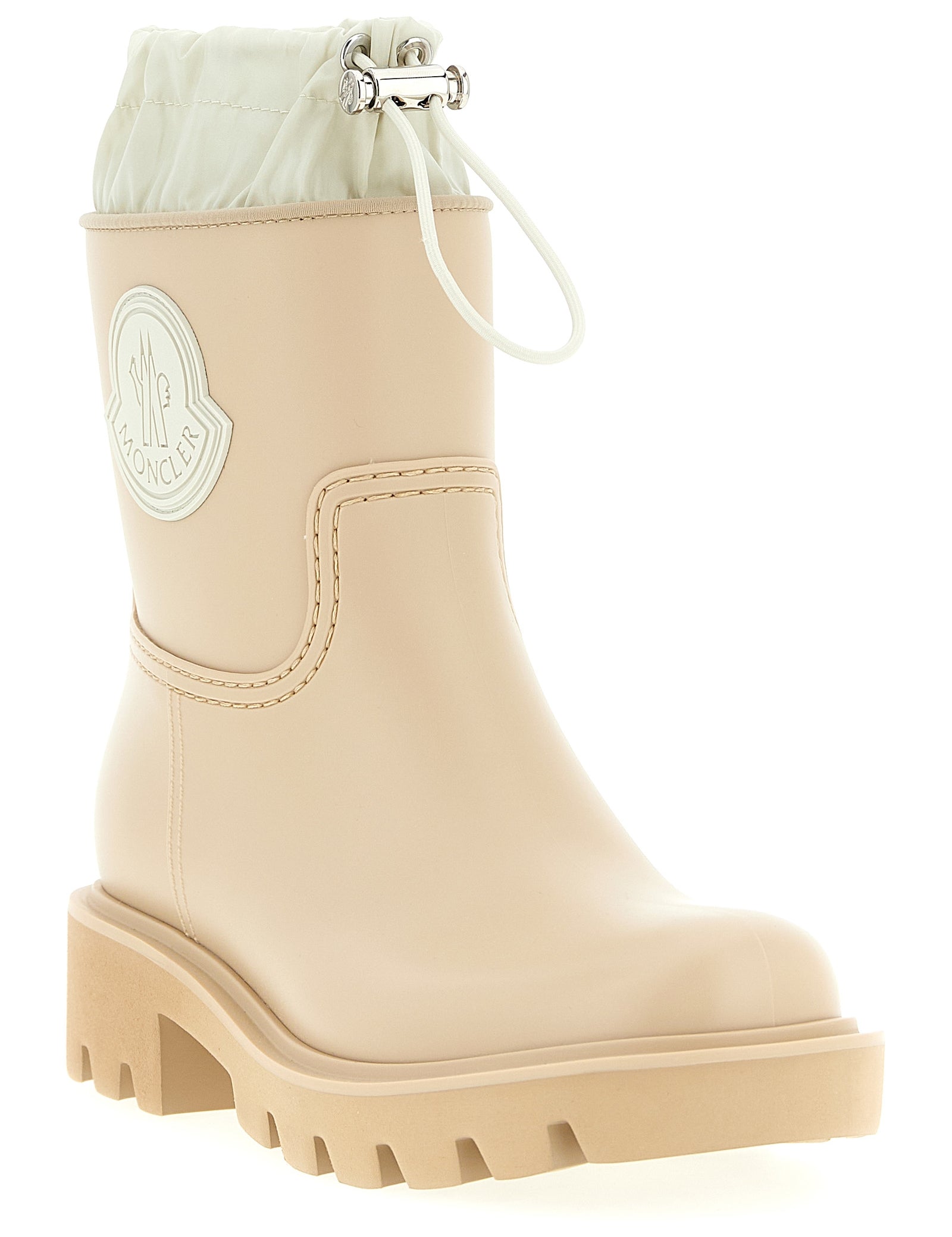 Moncler Beige PVC Ankle Boots