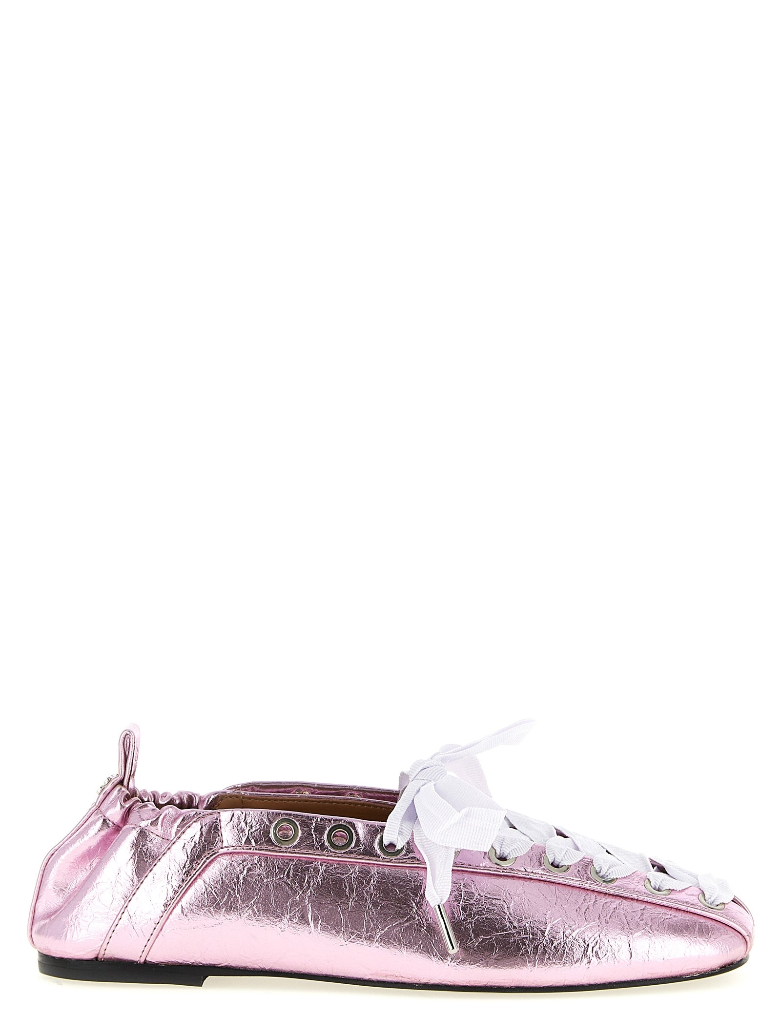 Ganni Pink Polyethylene Ballet Flats