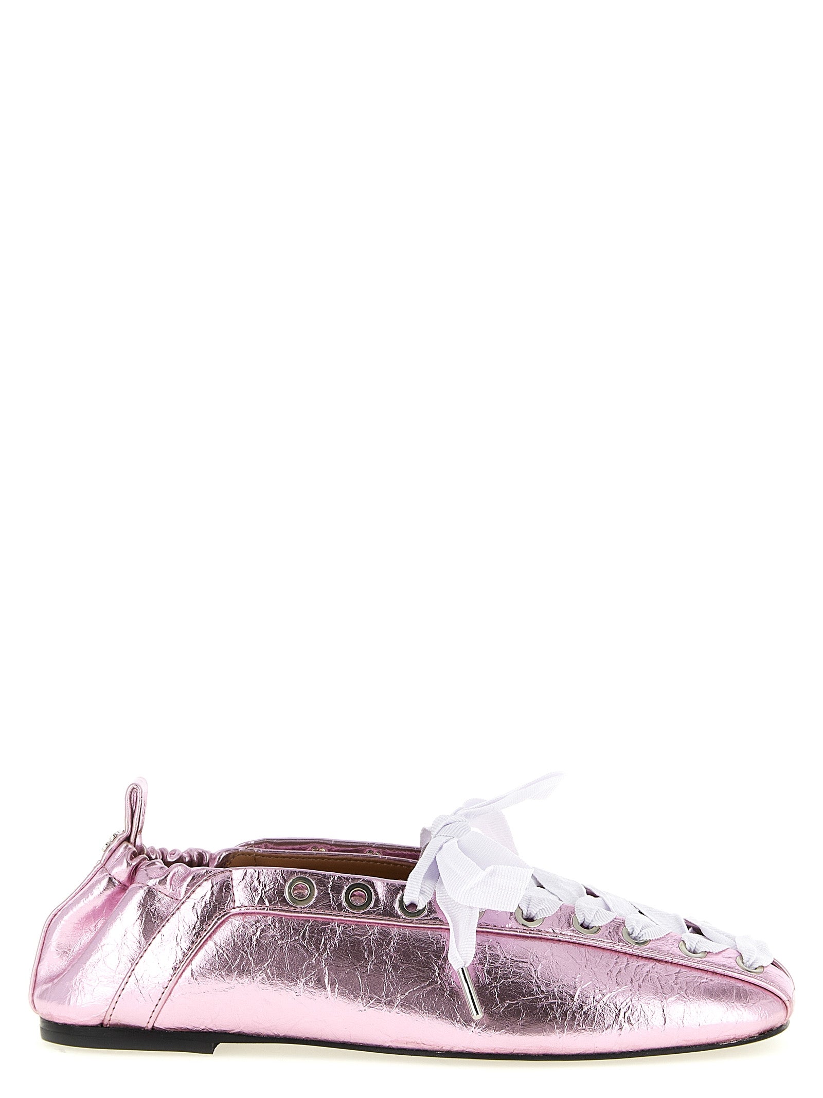 Ganni Pink Polyethylene Ballet Flats