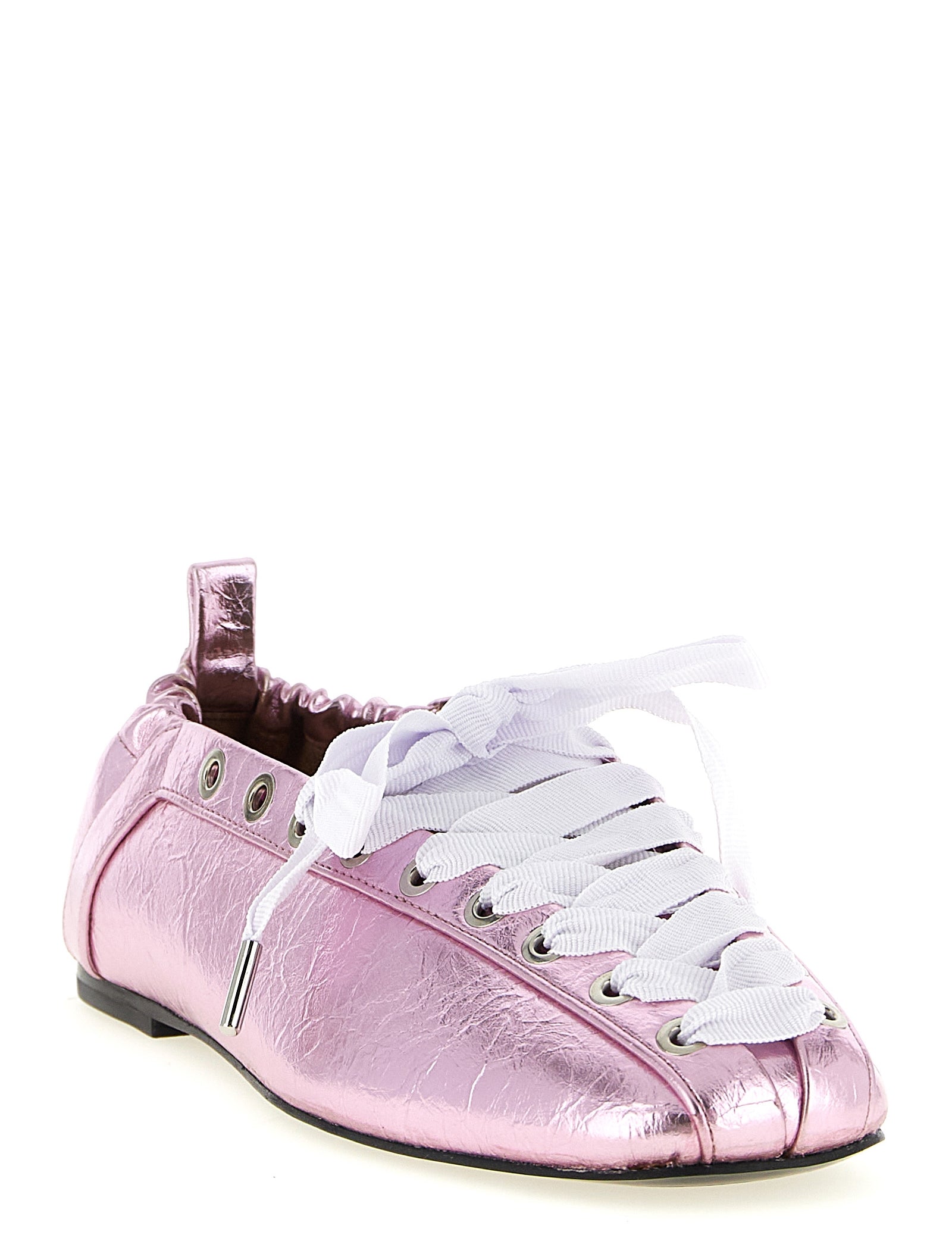 Ganni Pink Polyethylene Ballet Flats