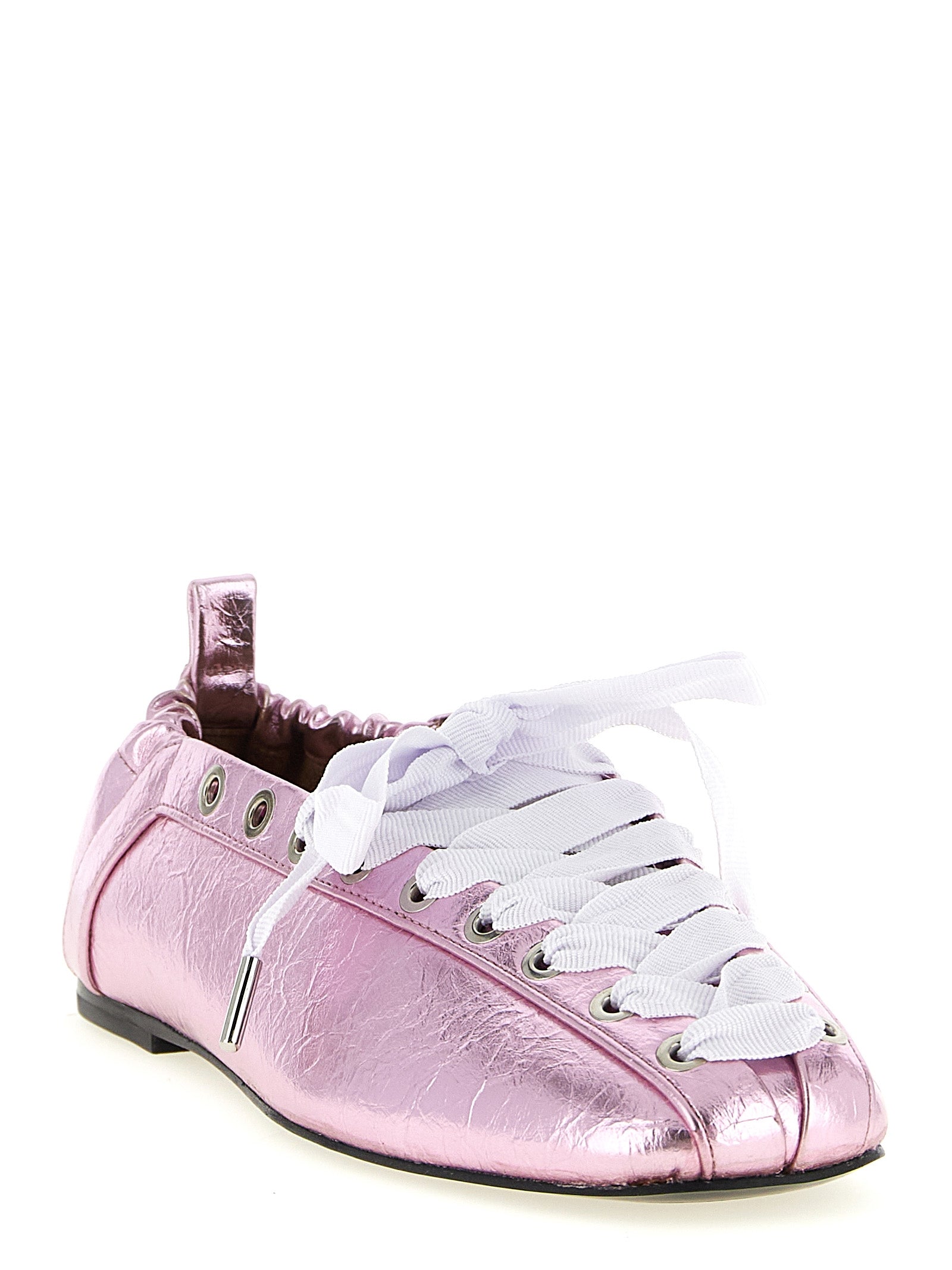 Ganni Pink Polyethylene Ballet Flats
