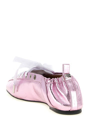 Ganni Pink Polyethylene Ballet Flats