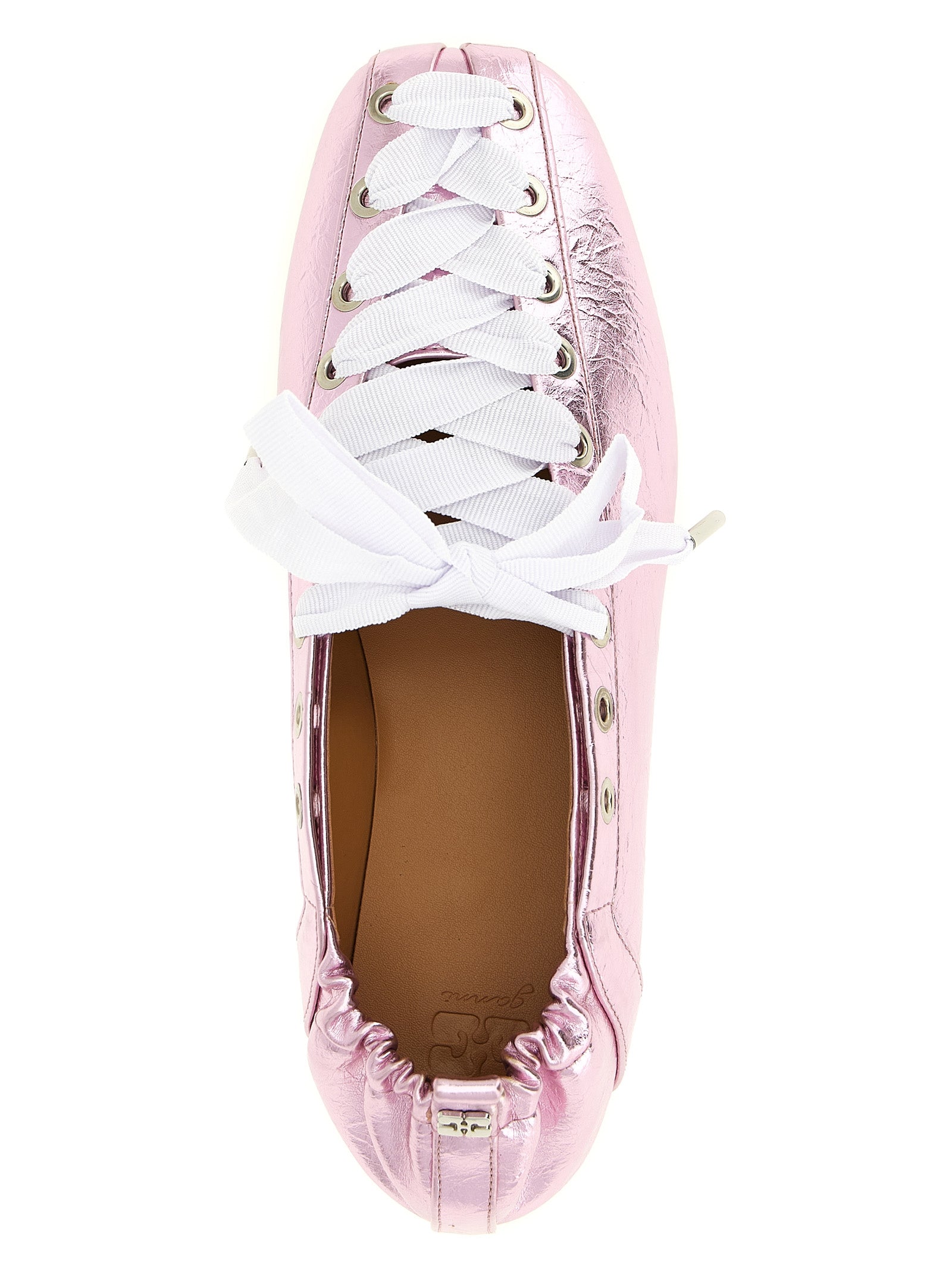 Ganni Pink Polyethylene Ballet Flats