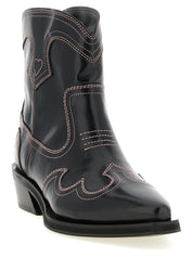 Ganni Black Polyethylene Chelsea Boots