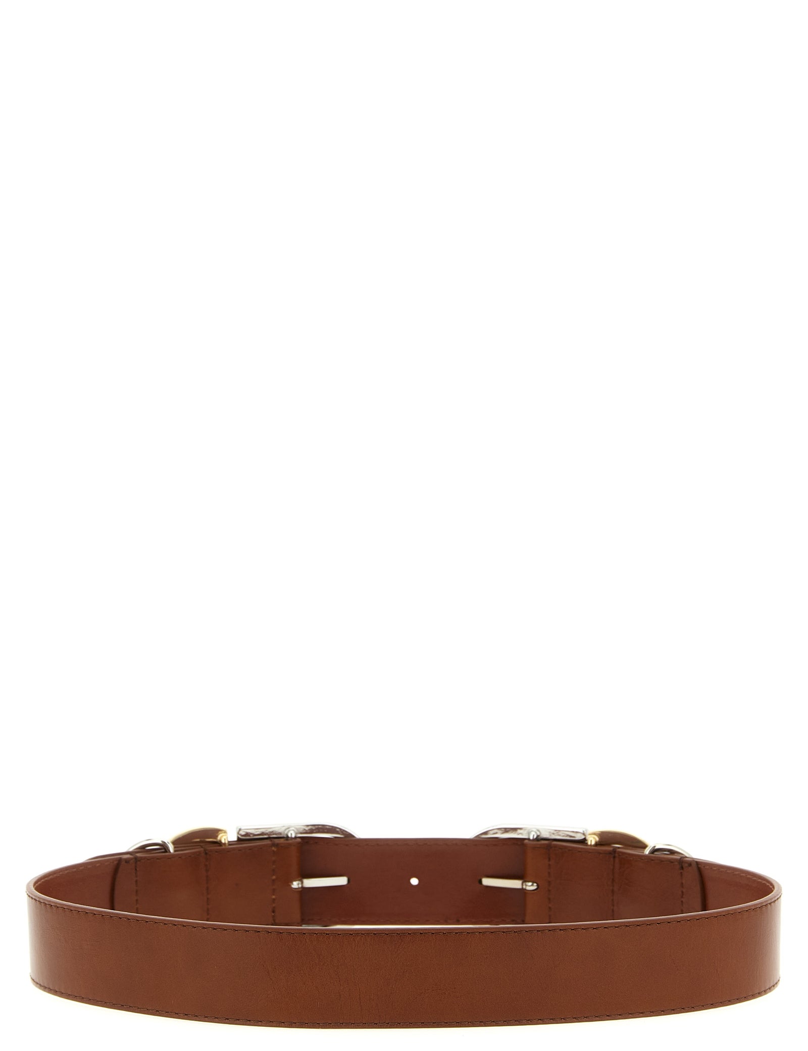 PINKO Brown Lamb Leather Regular Belt