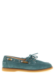 PINKO Blue Calfskin Moccasin