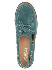 PINKO Blue Calfskin Moccasin