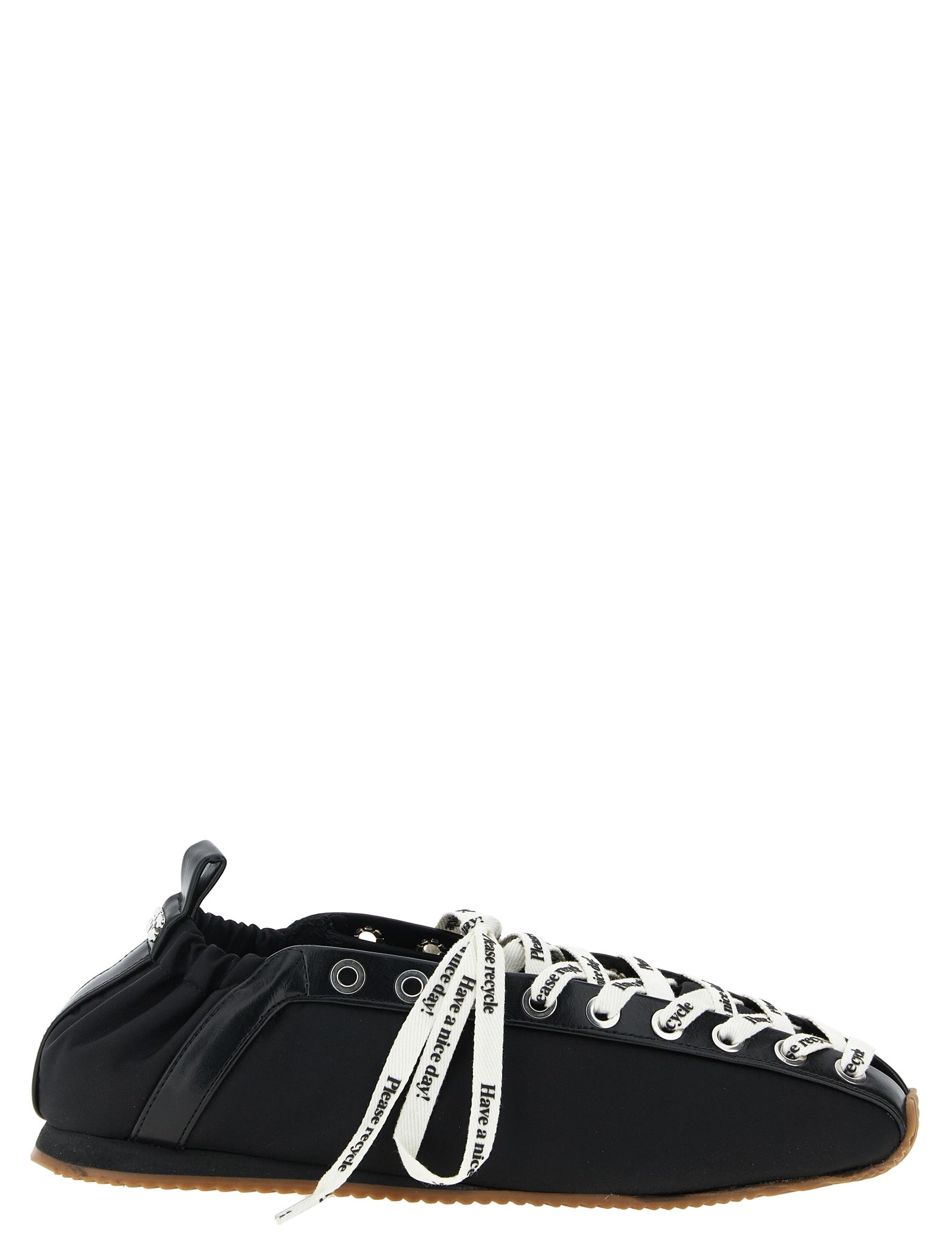 Ganni Black Polyamide Ballet Flats
