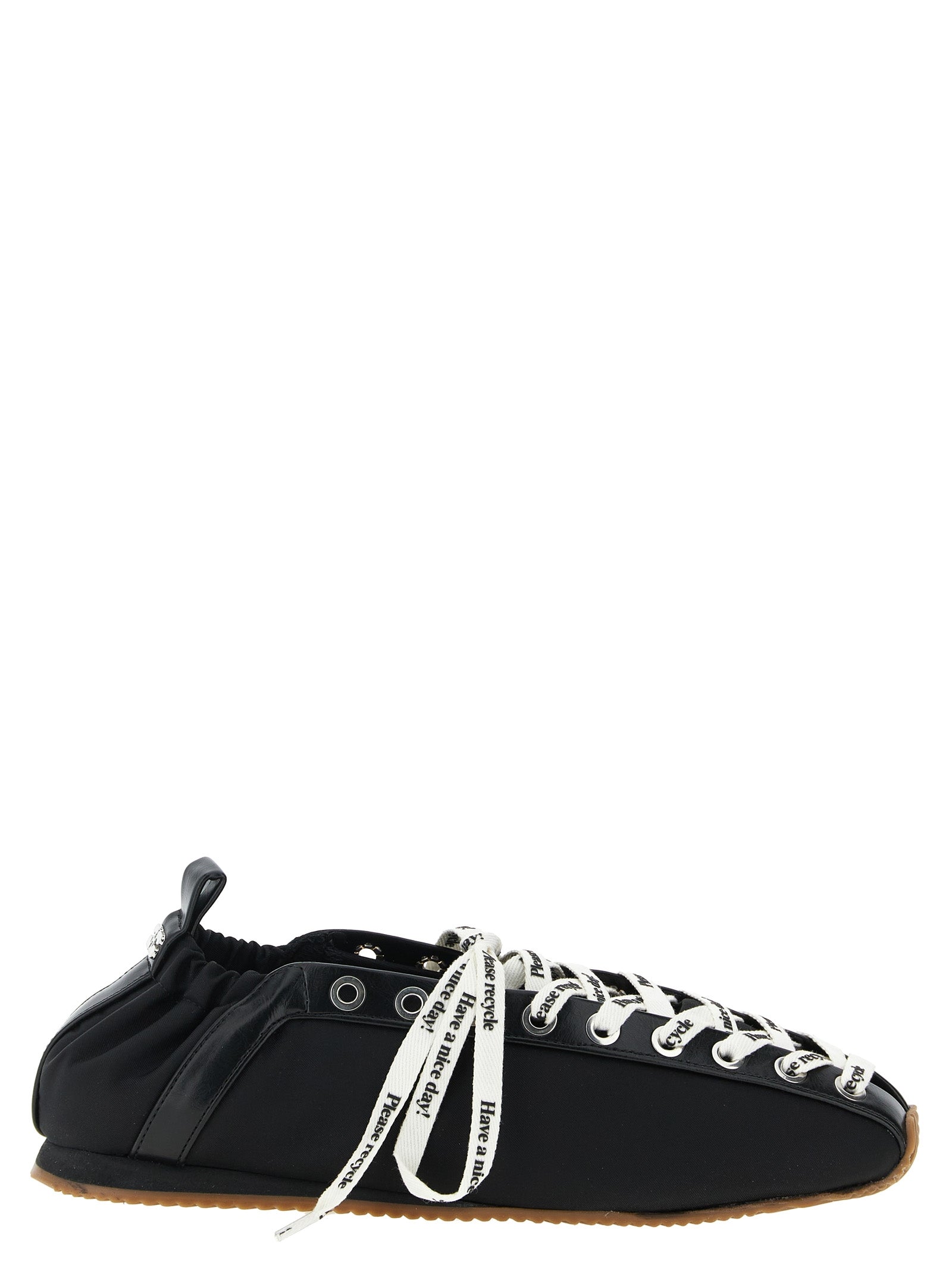Ganni Black Polyamide Ballet Flats