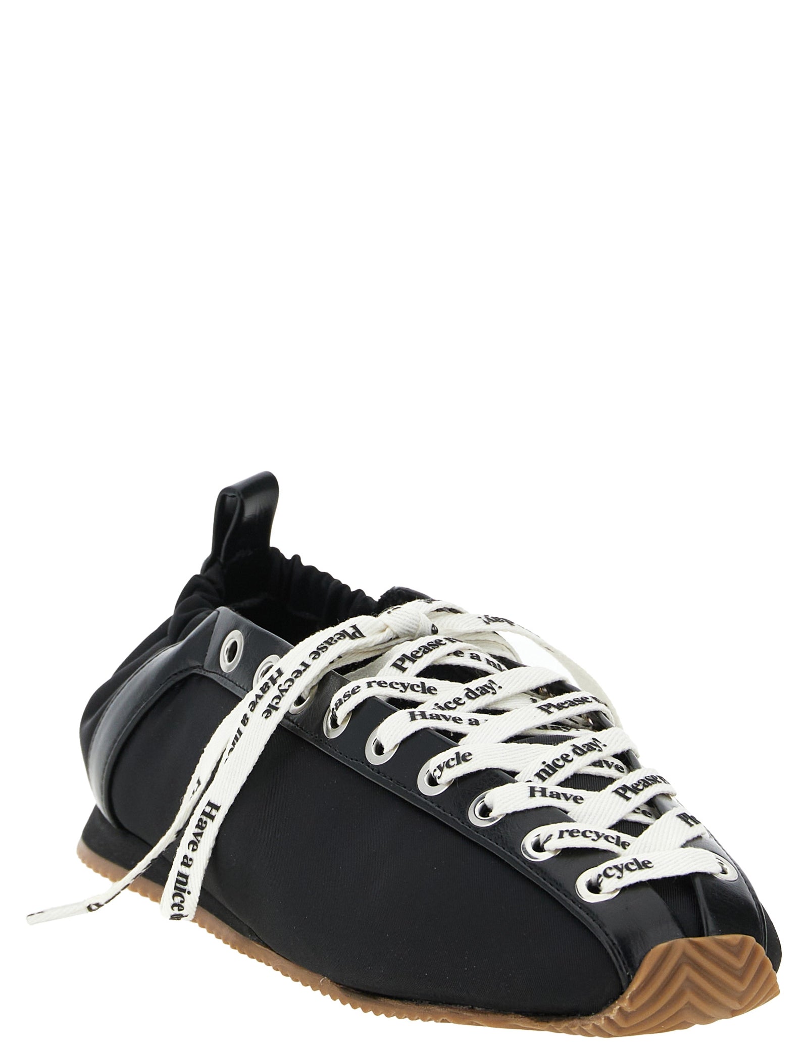 Ganni Black Polyamide Ballet Flats
