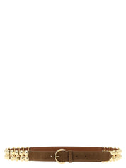 PINKO Brown Lamb Leather Regular Belt