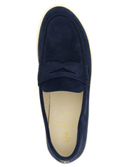 Brunello Cucinelli Blue Calfskin Slip-On Loafers