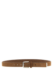 Brunello Cucinelli Brown Bull Leather Regular Belt