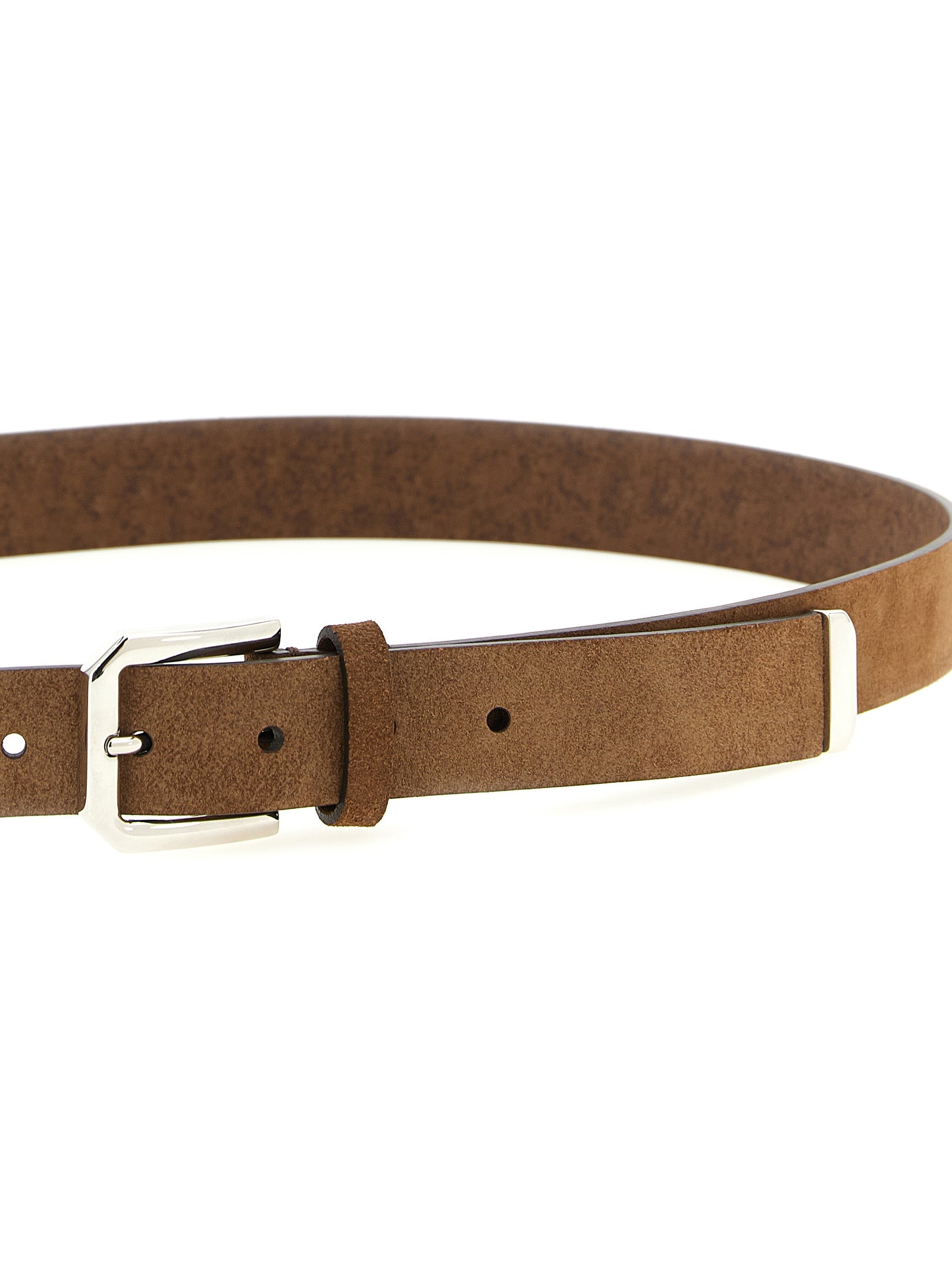 Brunello Cucinelli Brown Bull Leather Regular Belt