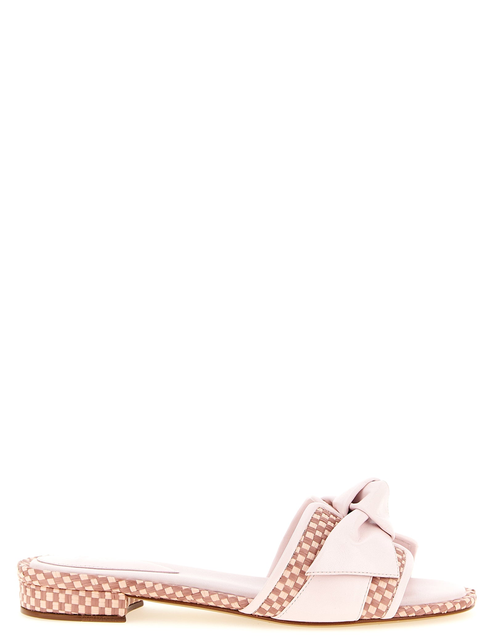 Alexandre Birman Multicolor Cowhide Raffia Slides