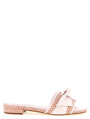 Alexandre Birman Multicolor Cowhide Raffia Slides