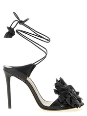 Alexandre Birman Black Cowhide Stiletto Heel Sandals
