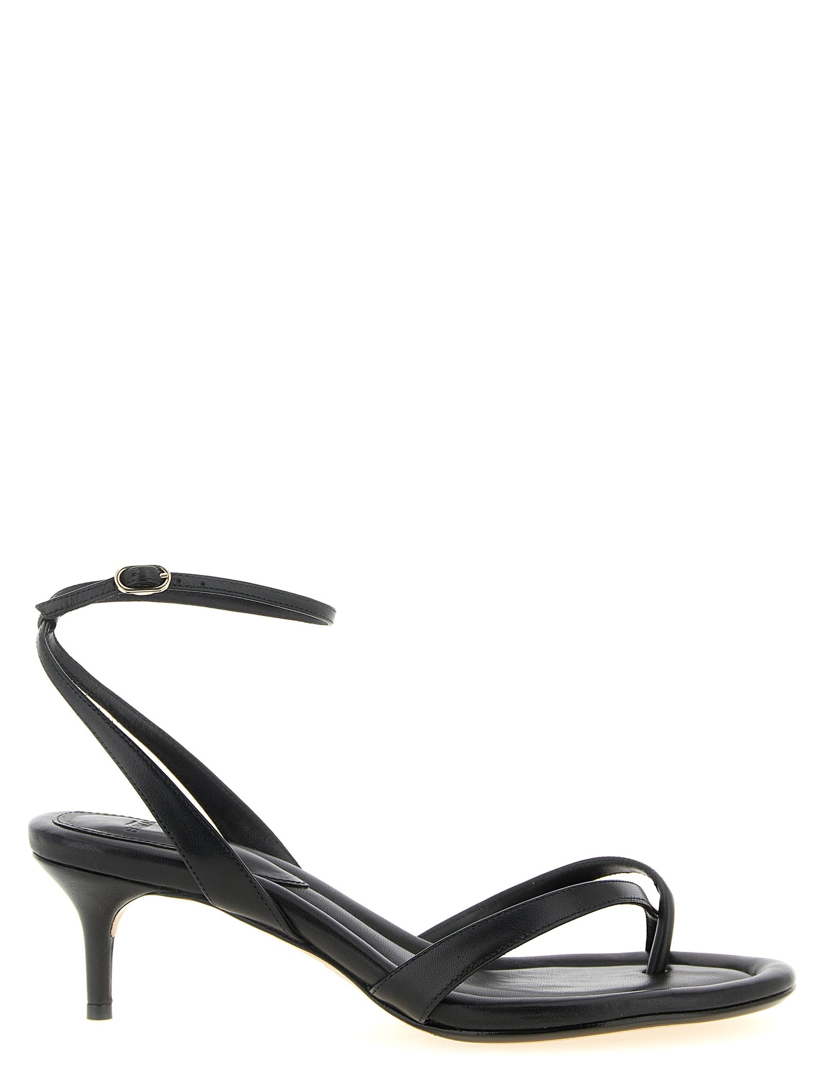 Alexandre Birman Black Cowhide Stiletto Heel Sandals