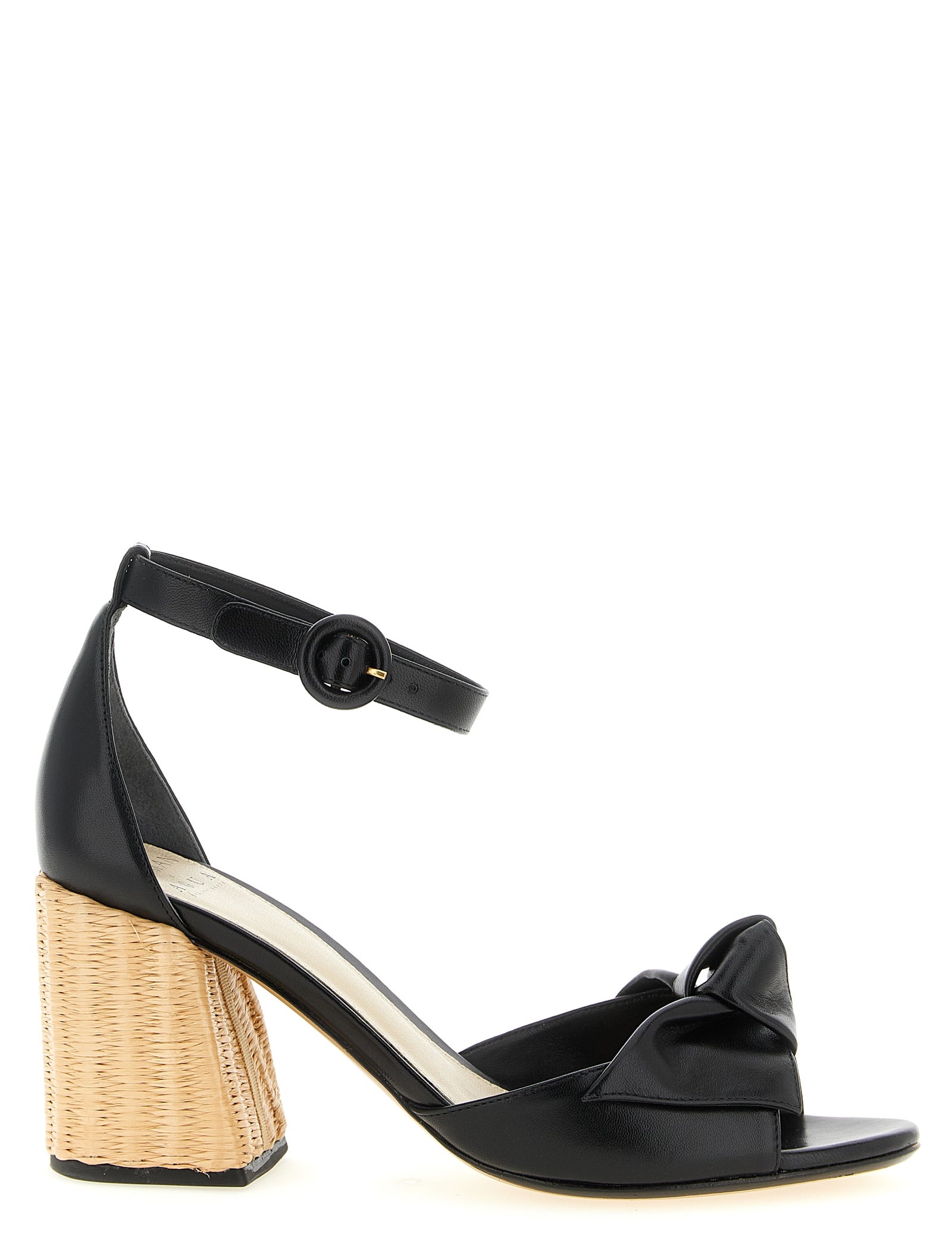 Alexandre Birman Black Cowhide Stiletto Heel Sandals