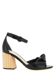 Alexandre Birman Black Cowhide Stiletto Heel Sandals
