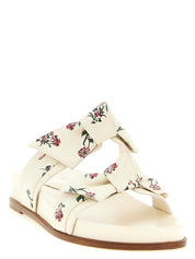 Alexandre Birman White Cow Leather Flat Sandals
