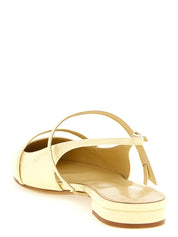 Alexandre Birman Yellow Patent Cow Leather Slingbacks