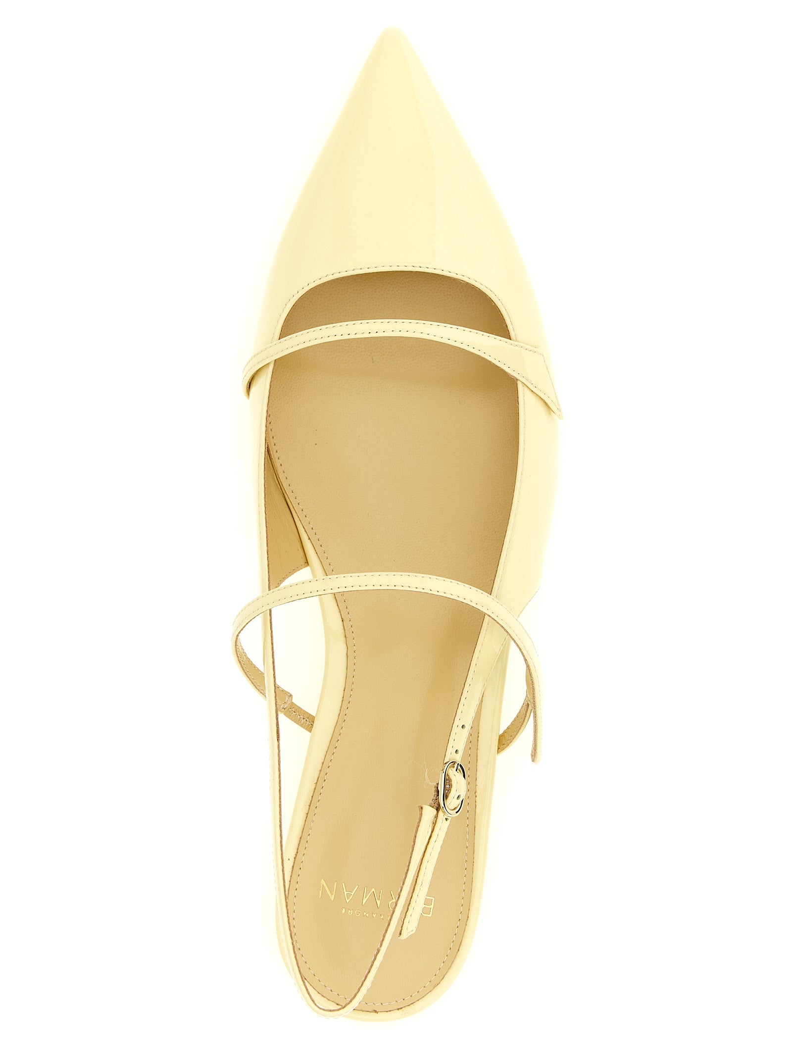 Alexandre Birman Yellow Patent Cow Leather Slingbacks