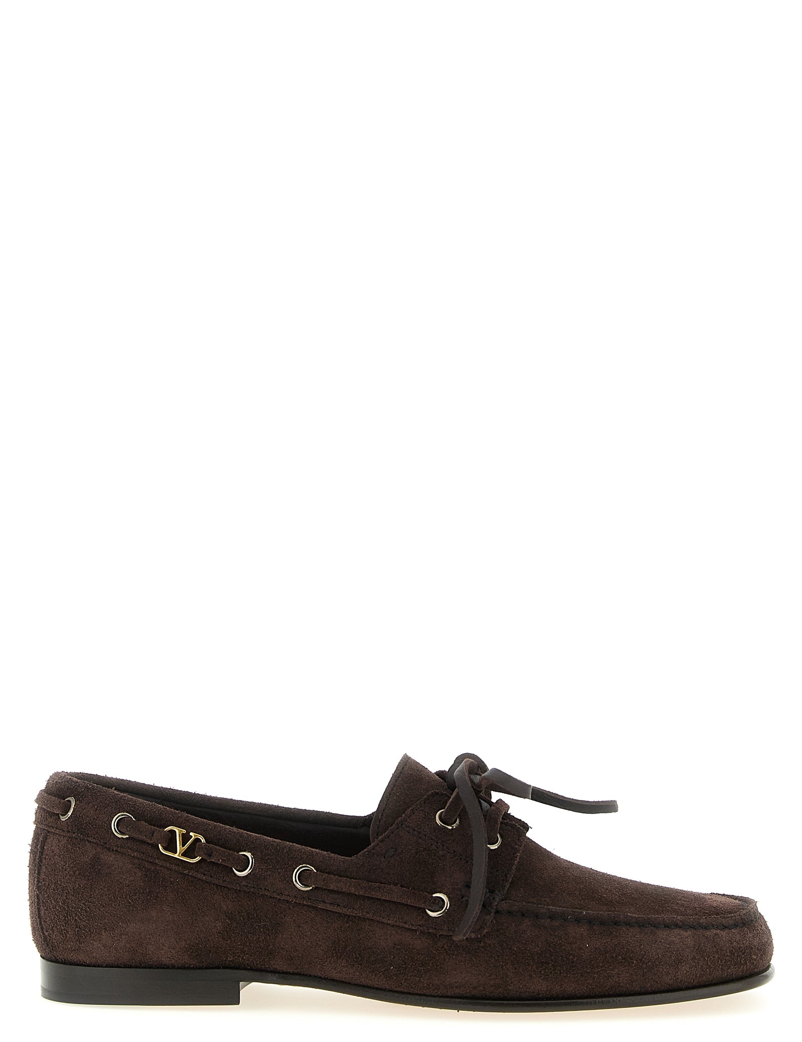 Valentino Garavani Brown Cowhide Slip-On Loafers