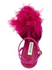 Aquazzura Fuchsia Textile Stiletto Heel Sandals