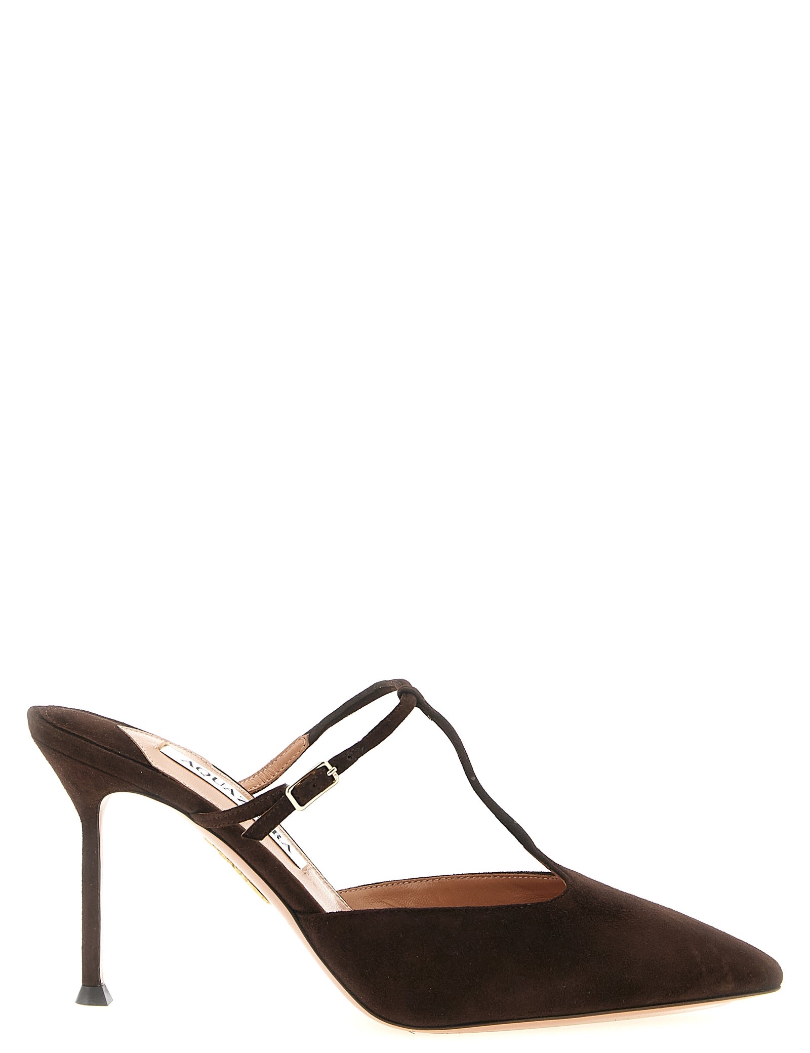 Aquazzura Brown Goat Leather High-Heel Pumps