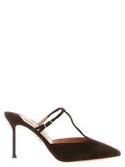 Aquazzura Brown Goat Leather High-Heel Pumps