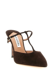 Aquazzura Brown Goat Leather High-Heel Pumps