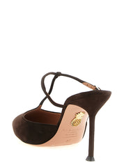 Aquazzura Brown Goat Leather High-Heel Pumps