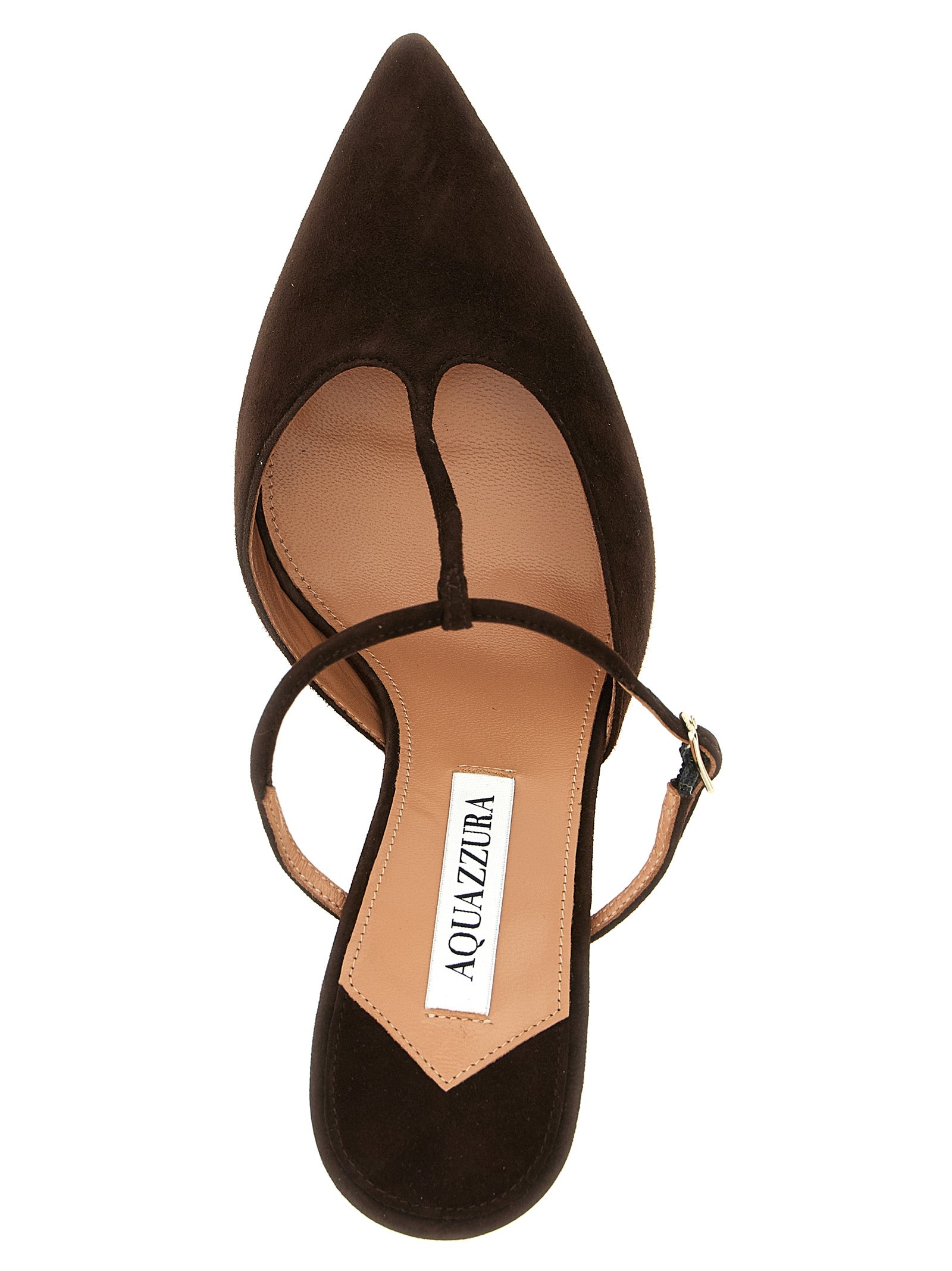 Aquazzura Brown Goat Leather High-Heel Pumps