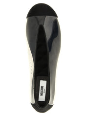Moschino Black PVC Ballet Flats